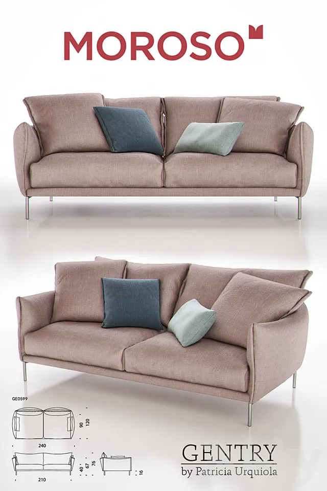 MOROSO GENTRY GE0599 Sofa 3DModel MOROSO GENTRY GE0599 Sofa 3DModel