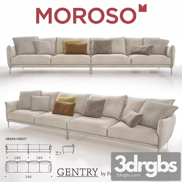 Moroso Gentry Ge626 Ge627 Sofa 3D Model Download Moroso Gentry Ge626 Ge627 Sofa 3D Model Download
