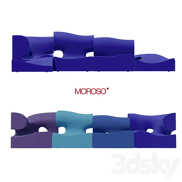 Moroso Misfits sofa 01 Misfits SOFA SYSTEM BY Ron Arad 3D Model Moroso Misfits sofa 01 Misfits SOFA SYSTEM BY Ron Arad 3D Model