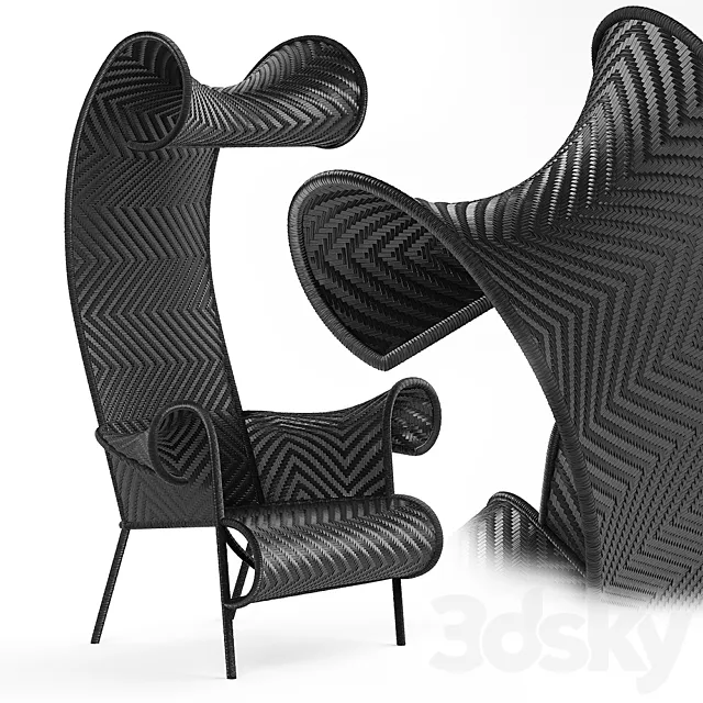 Moroso Shadowy Armchair 3D Model