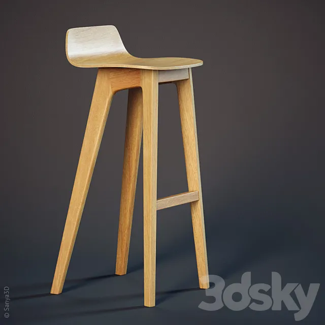 Morph bar chair by Zeitraum 3D Model Morph bar chair by Zeitraum 3D Model