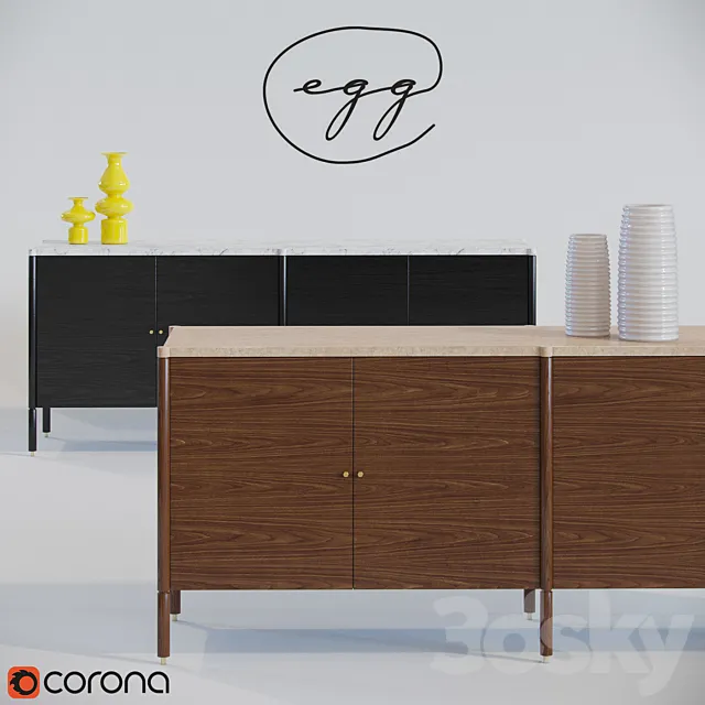 Morrison Credenza by Egg Collective 3D Model