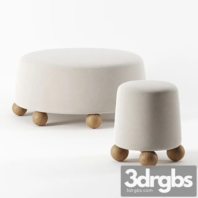 Morro Pouf by Kelly Wearstler 3D Model Download