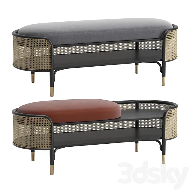 MOS Bench By Wiener GTV Design 3D Model MOS Bench By Wiener GTV Design 3D Model