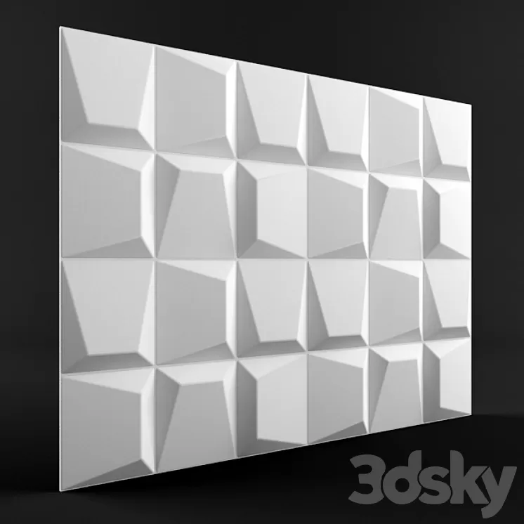 Mosaic 3D panel (bamboo) 3D Model