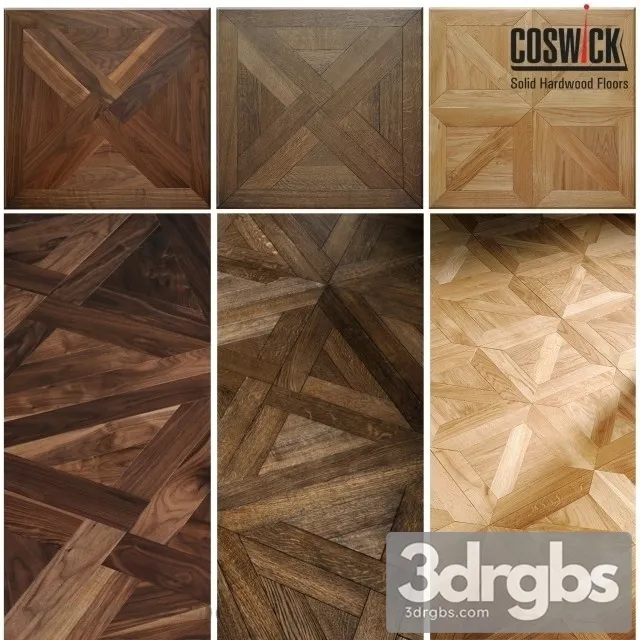 Mosaic Wood Floors 2 3D Model Download