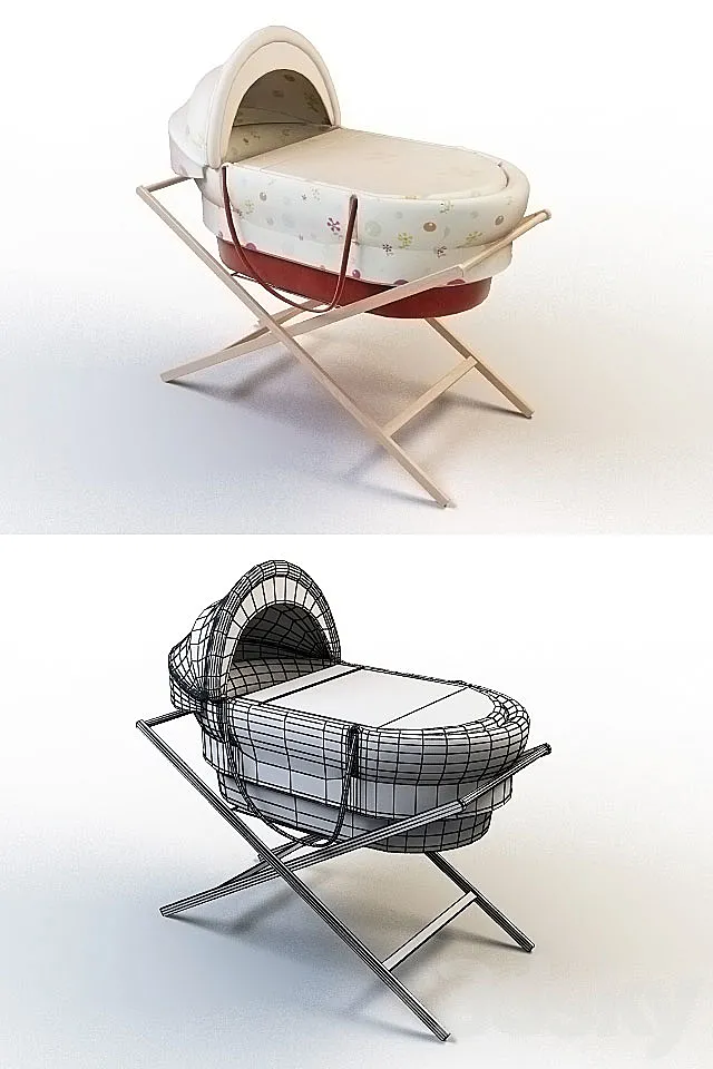 Moses Basket 3D Model Moses Basket 3D Model