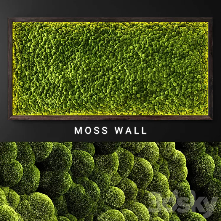 Moss wall 2 3D Model Moss wall 2 3D Model