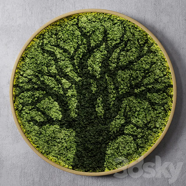 Moss wall tree 3DModel Moss wall tree 3DModel