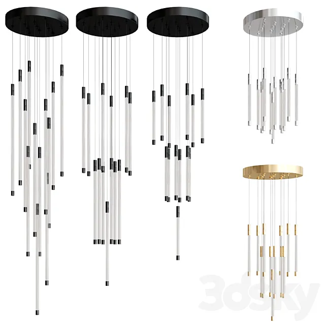 MOTIF LED Multi Light Pendant 3D Model