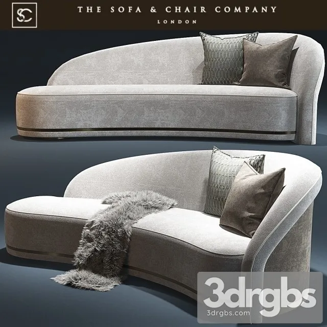 Mouna Crescent Sofa 3D Model Download