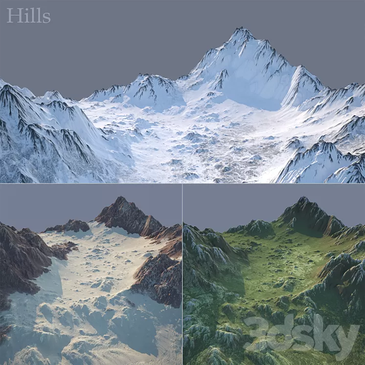 Mountain valley 3D Model