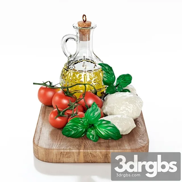 Mozarella set 3D Model Download