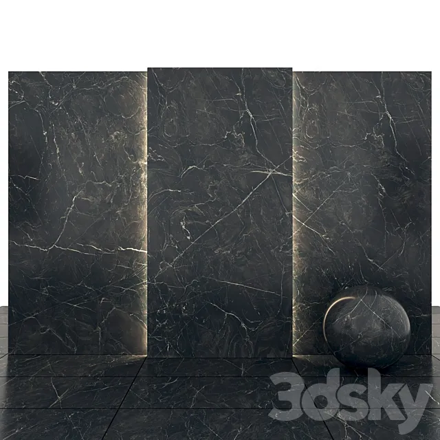 Mozart black marble 3D Model