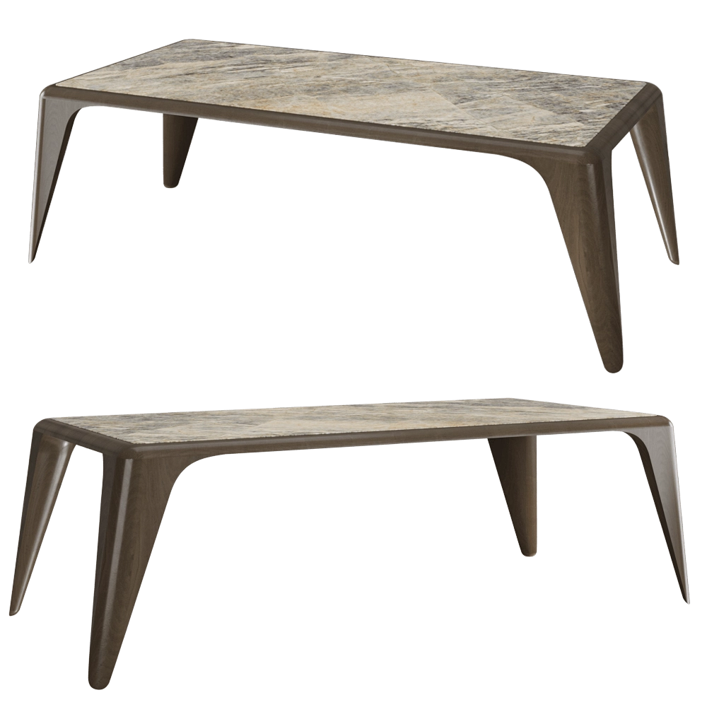 Mozea – Dining table Boomerang 3D Model Mozea – Dining table Boomerang 3D Model