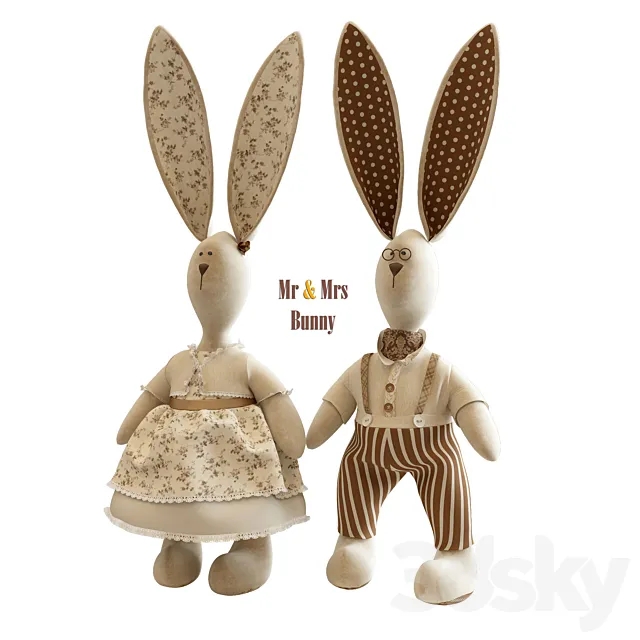 Mrs & Ms Bunny 3DModel