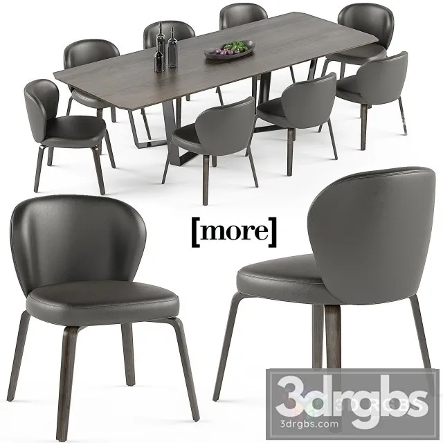 Mudi Chair Pero Table 3D Model Download