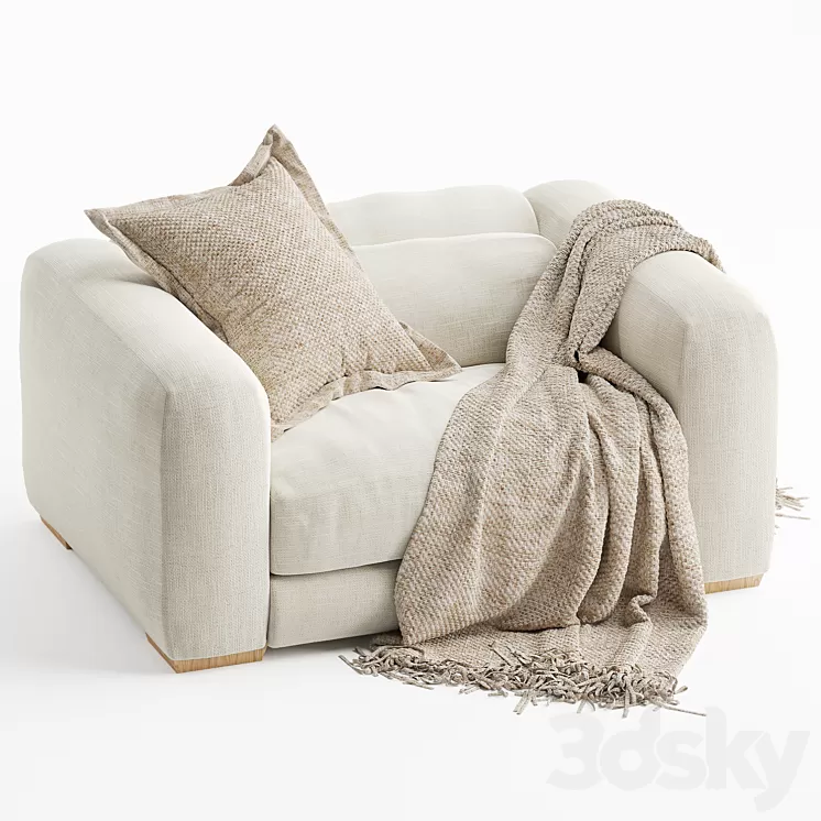 Mukuru Corner Sofa One Seater 3D Model Free Download
