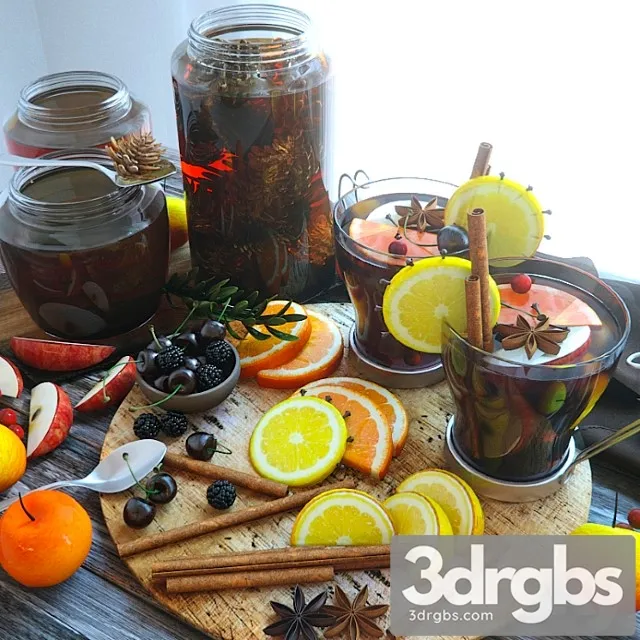 Mulled Wine With Honey 3D Model Download