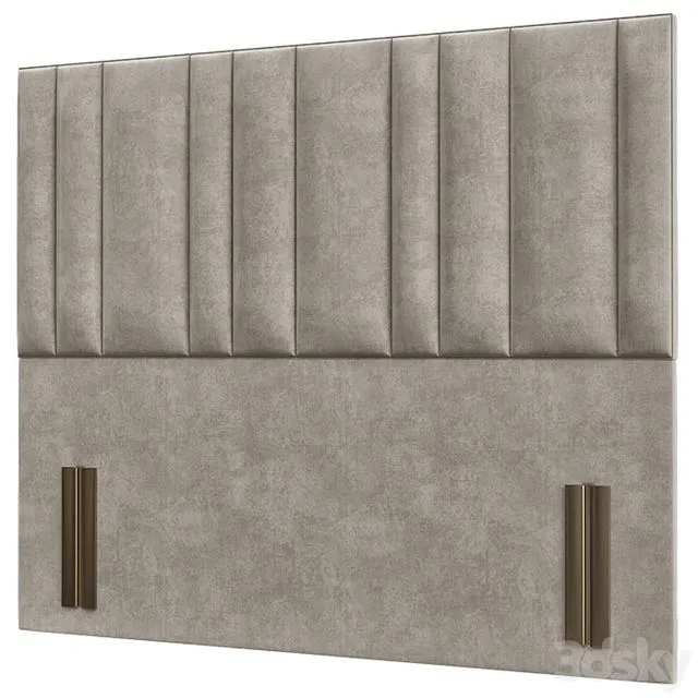 Multi-tubes Upholstered Headboard 3D Model