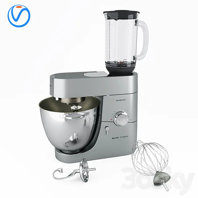 Multifunctional Food Processor KENWOOD Major Titanium 3D Model