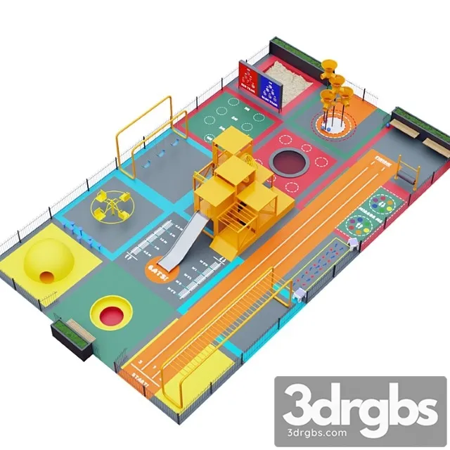 Multifunctional Playground 3D Model Download Multifunctional Playground 3D Model Download