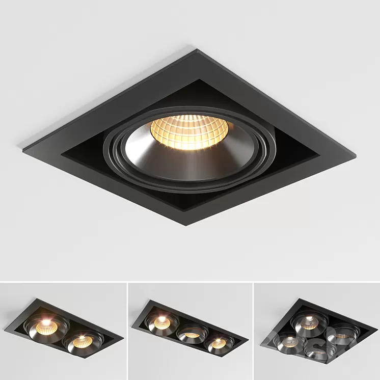 Multiple trimless spot light 3D Model