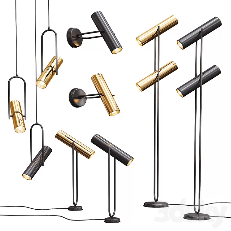 Mumoon Led Light Collection – 4 types 3D Model Mumoon Led Light Collection – 4 types 3D Model