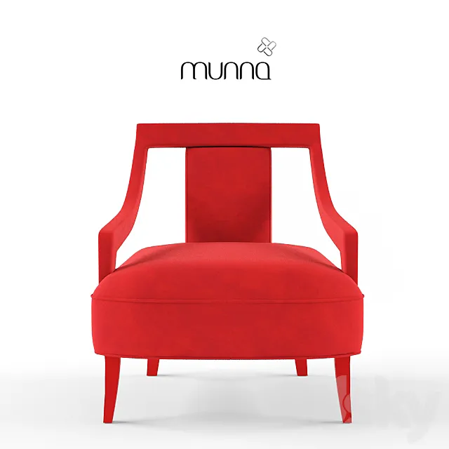 MUNA | Corset armchair 3D Model MUNA | Corset armchair 3D Model