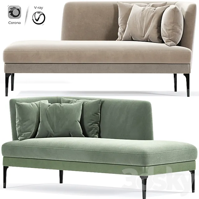 Munia Chaise Lounge 3D Model Munia Chaise Lounge 3D Model