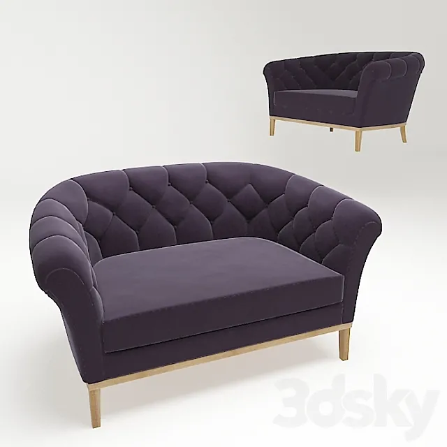MUNNA – BE MINE SOFA 3D Model MUNNA – BE MINE SOFA 3D Model