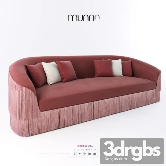 Munna Fringes Sofa 3D Model Download