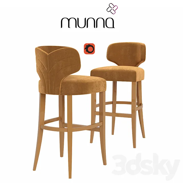 Munna Melody bar stool 3D Model