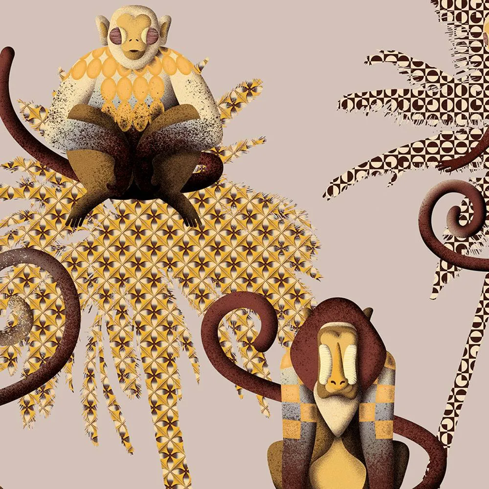 Murals – Wallpaper Play Monkey 3D Model