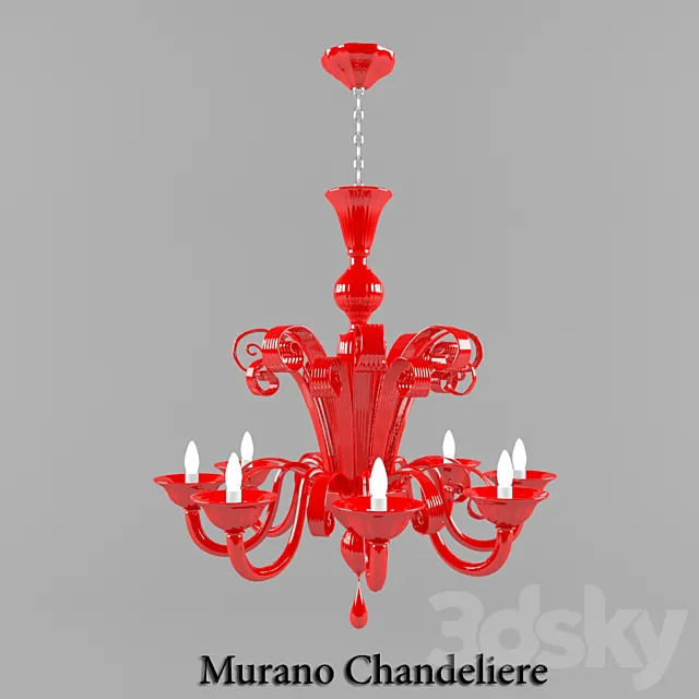 Murano Chandeliere 3D Model Murano Chandeliere 3D Model