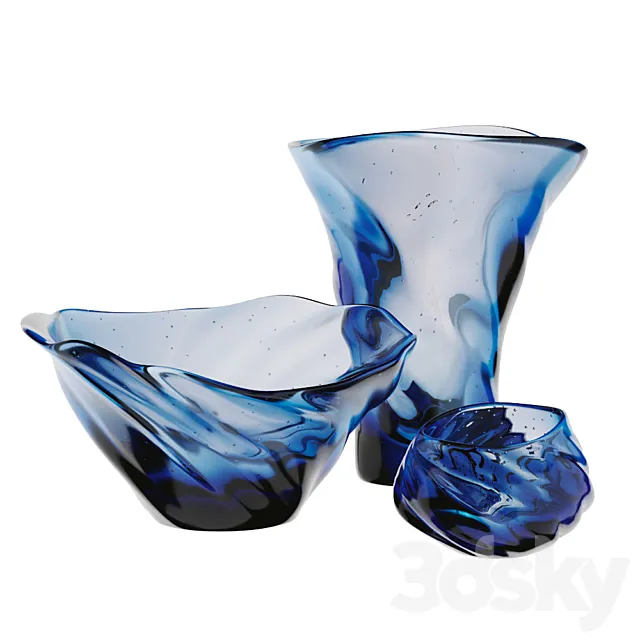 Murano Decor Vase Set 3DModel