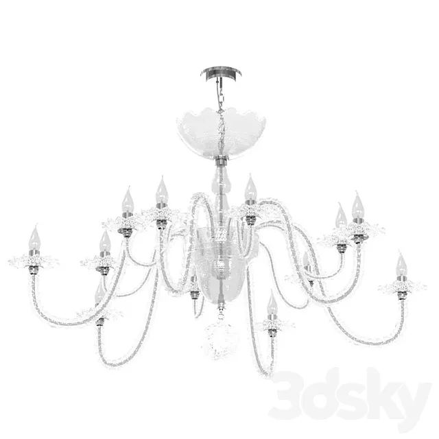 Murano Glass Chandelier 3D Model