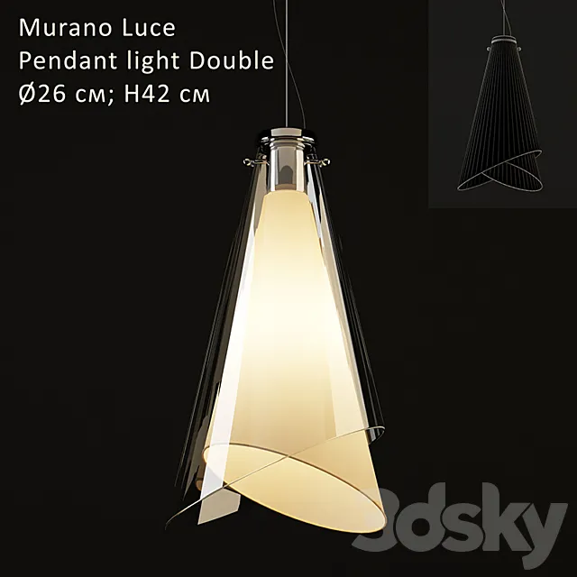 Murano Luce Pendant light Double 3DModel