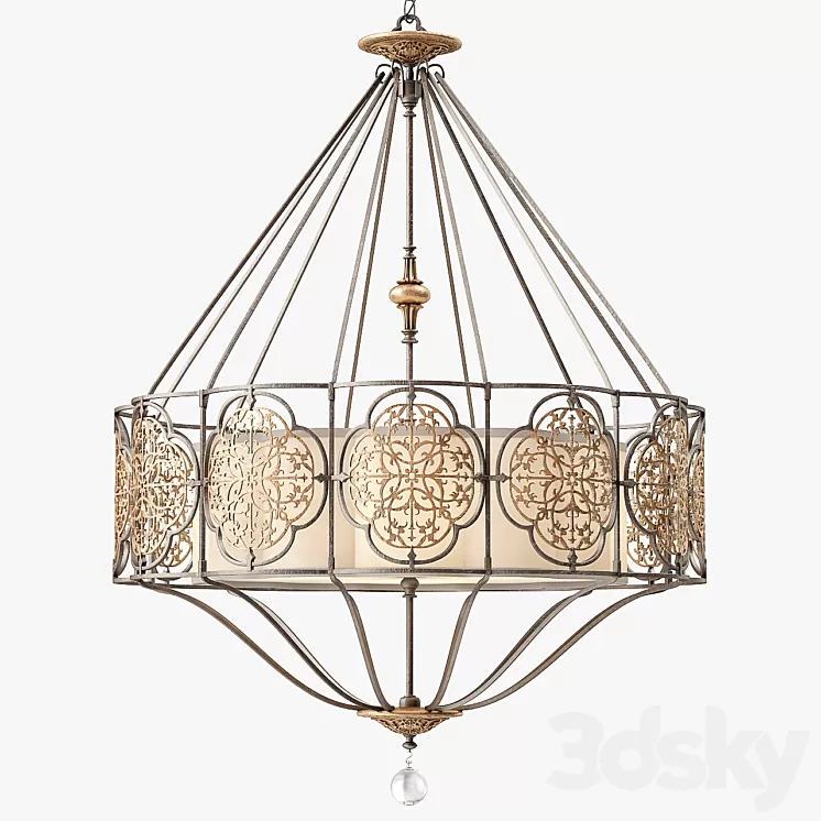 Murray Feiss Marcella 4 Light Uplight Chandelier 3D Model Murray Feiss Marcella 4 Light Uplight Chandelier 3D Model