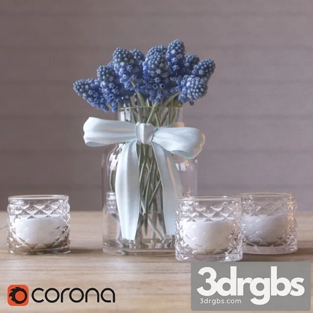Muscari Hyacinthaceae Candle 1 3D Model Download