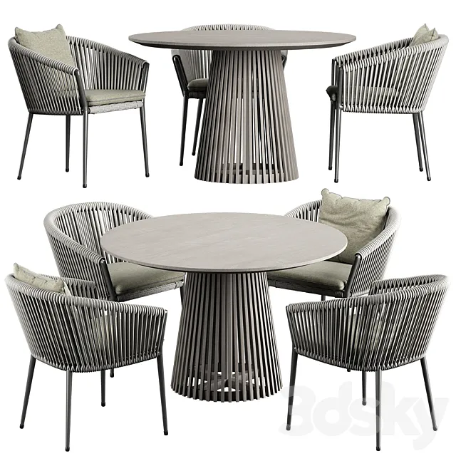 Muse Dining Chair Irune Ola Forma Table 3D Model