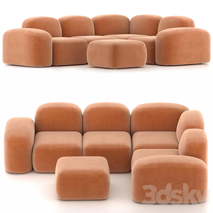 MUSE SOFA FOUR PIECE MODULAR 3D Model Free Download MUSE SOFA FOUR PIECE MODULAR 3D Model Free Download