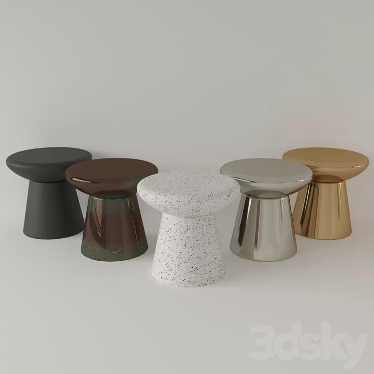 Mush TableStool bedside table 3D Model Mush TableStool bedside table 3D Model