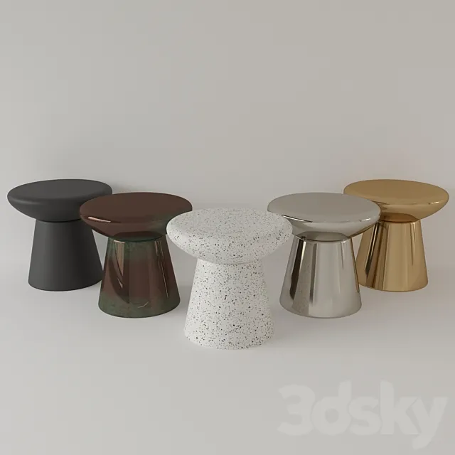 Mush TableStool bedside table 3DModel