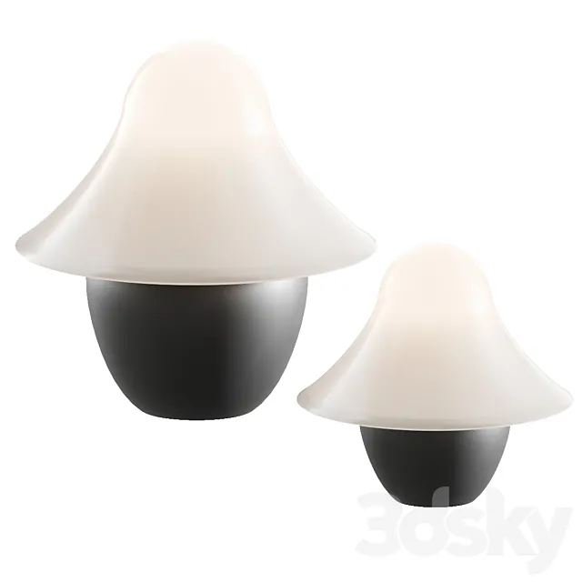 Mushroom lamp ILDAN by Modénature 3D Model