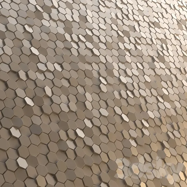 mutina decor panel honeycomb mosaics 3D Model mutina decor panel honeycomb mosaics 3D Model