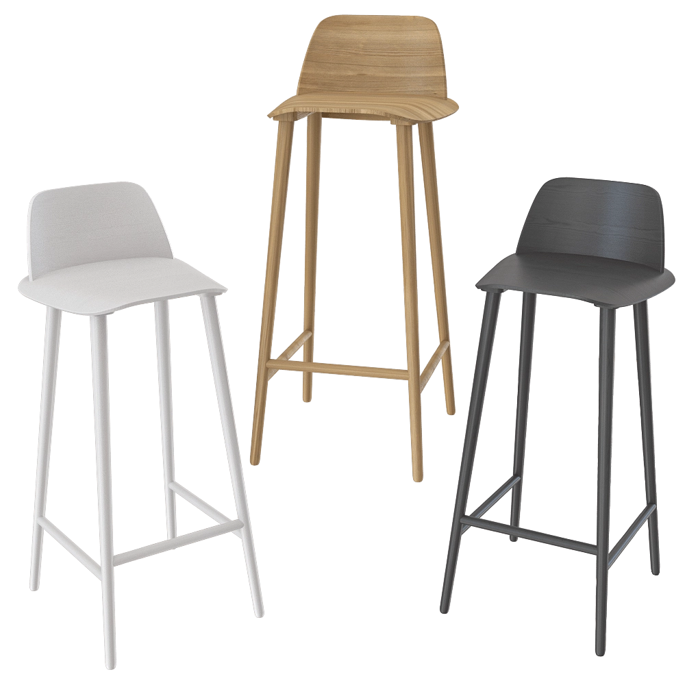 Muuto – Bar stool Nerd 3D Model Muuto – Bar stool Nerd 3D Model