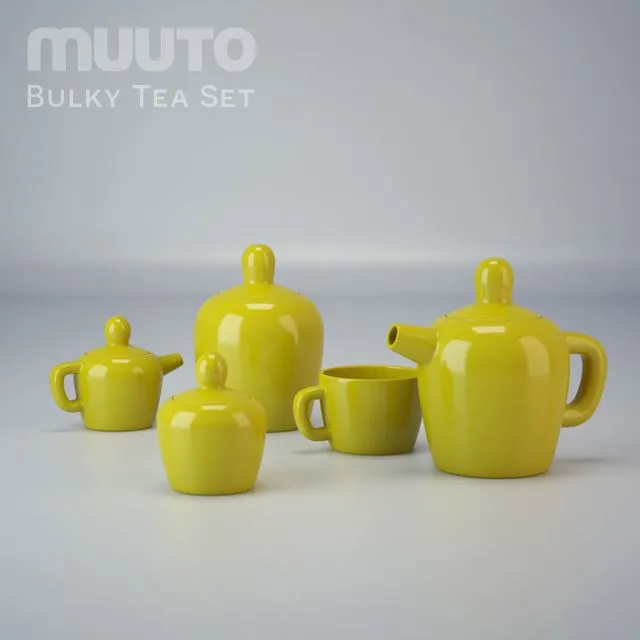 Muuto Bulky Tea Set 3D Model