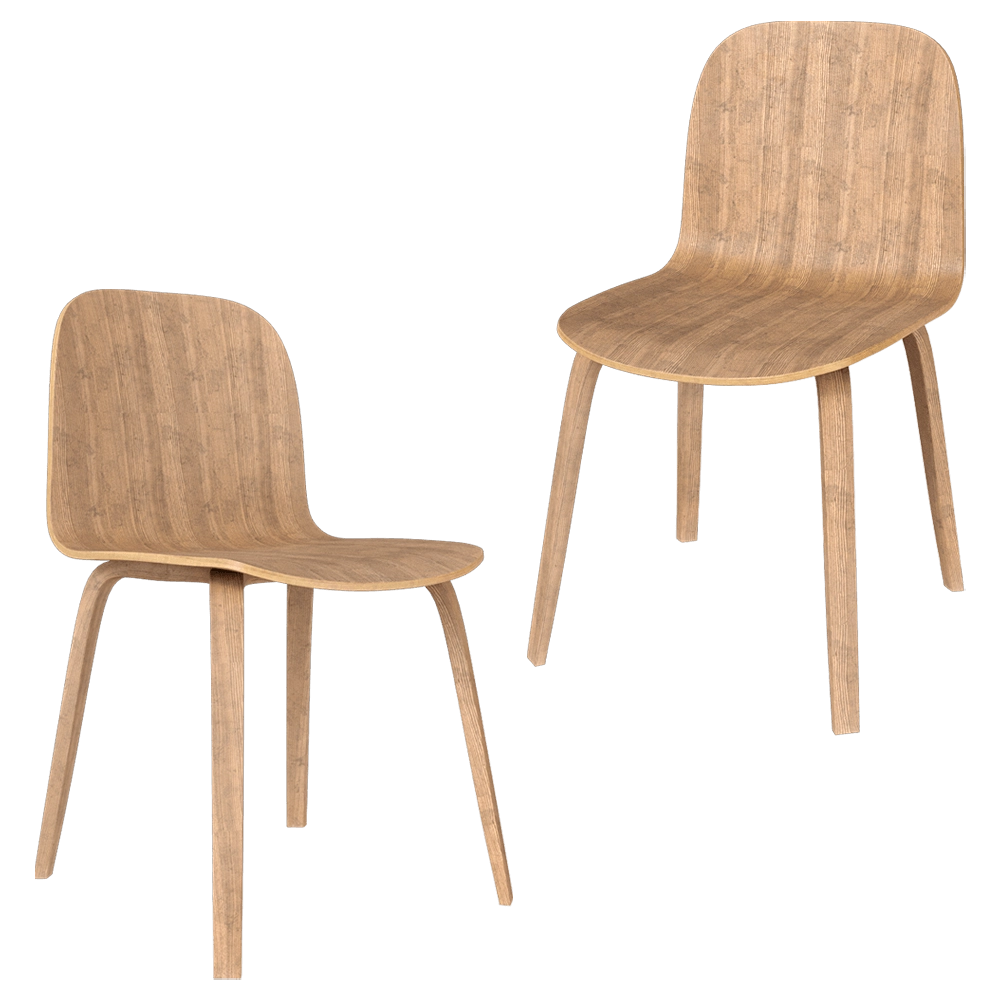 Muuto – Chair Visu wood base 3D Model Muuto – Chair Visu wood base 3D Model