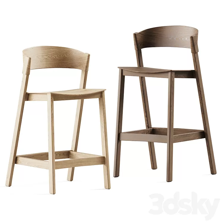 Muuto Cover Counter and Bar Stool 3D Model Free Download